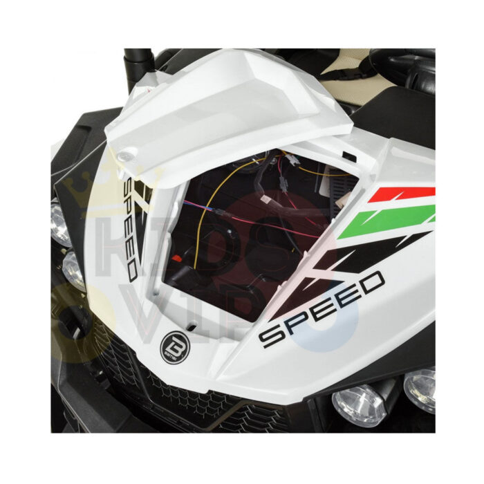 KidsVip 24V Kids & Toddlers UTV Viper 4WD Ride on car w/Remote Control - White - English Edition - Image 4