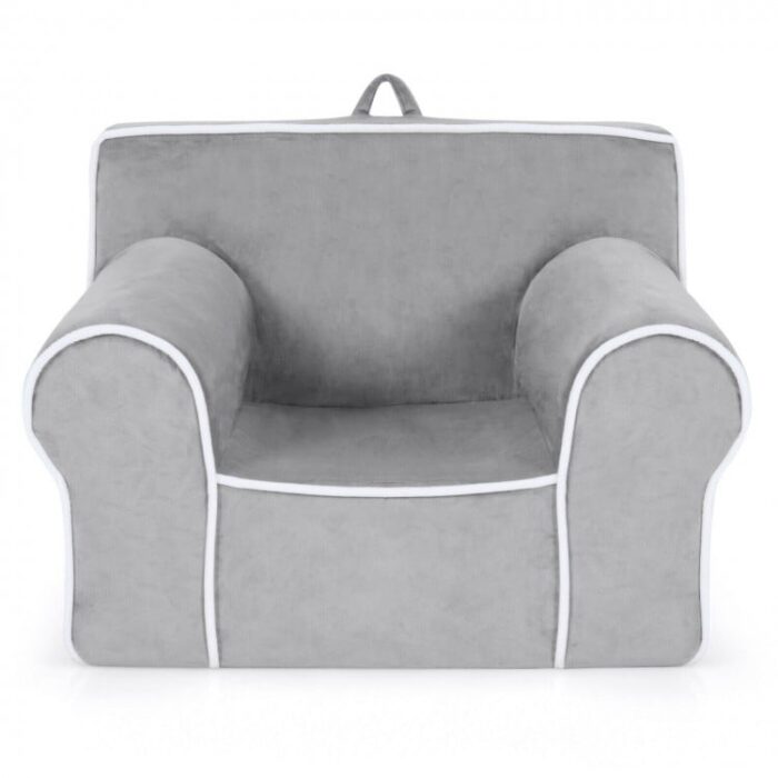Upholstered Kids Sofa with Velvet Fabric and High-Quality Sponge - Image 9