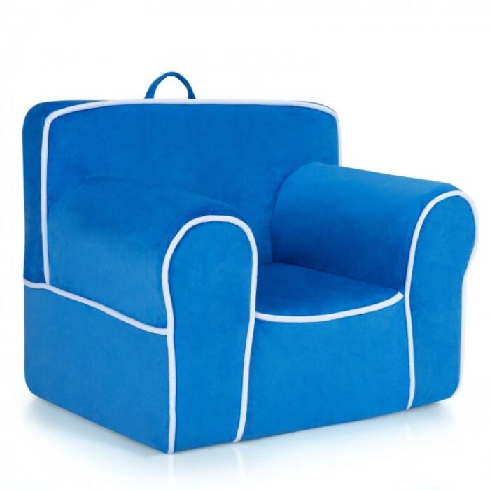 Upholstered Kids Sofa with Velvet Fabric and High-Quality Sponge - Image 4