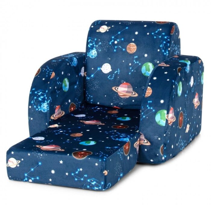 3-in-1 Convertible Kid Sofa Bed Flip-Out Chair Lounger for Toddler - Image 4