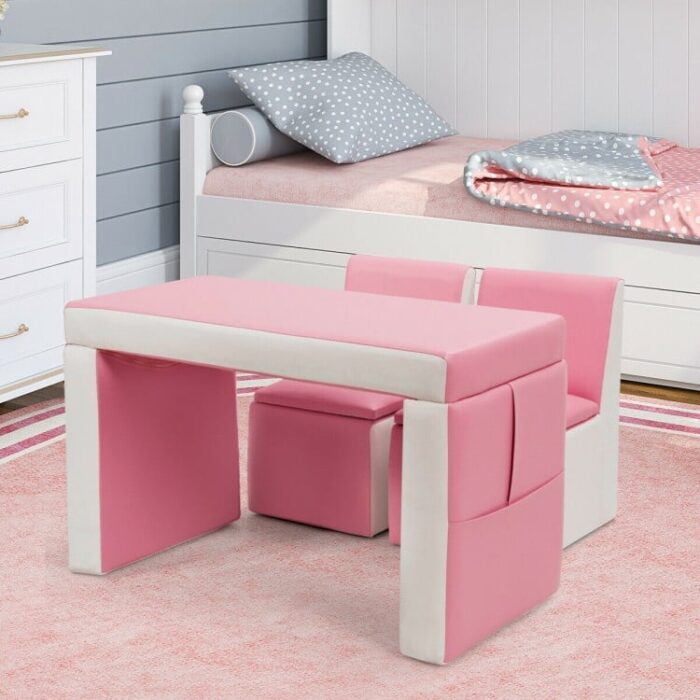 Multi-functional Kids Play Sofa and Table Chair Set - Image 14