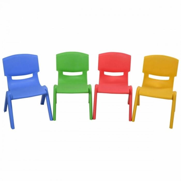 4-pack Colorful Stackable Plastic Children Chairs - Image 3