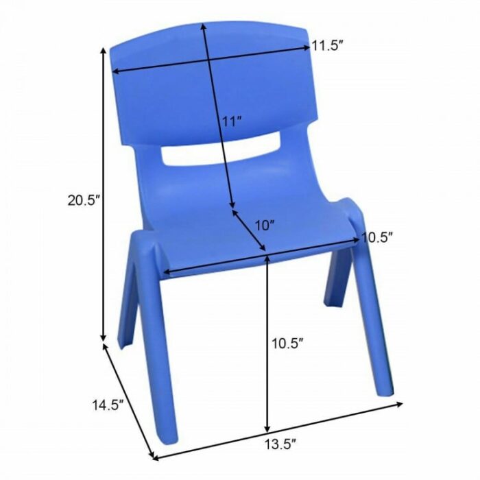 4-pack Colorful Stackable Plastic Children Chairs - Image 4