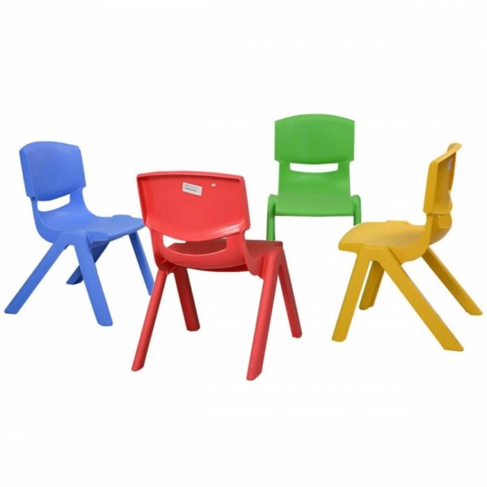 4-pack Colorful Stackable Plastic Children Chairs - Image 6