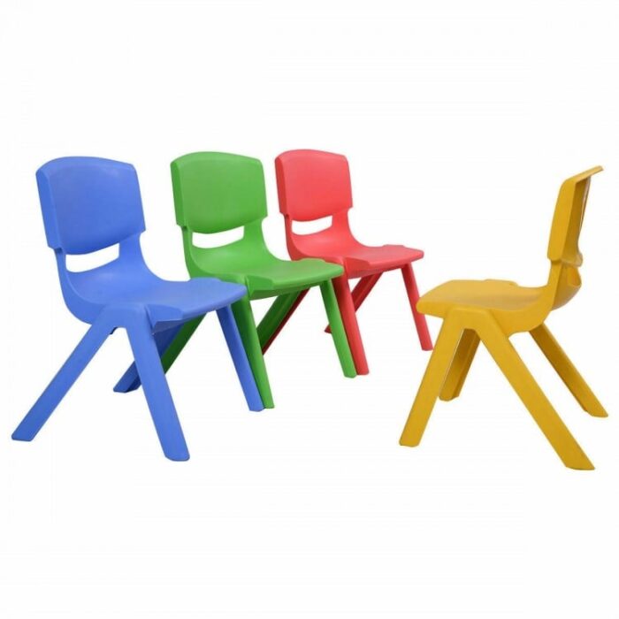 4-pack Colorful Stackable Plastic Children Chairs - Image 2