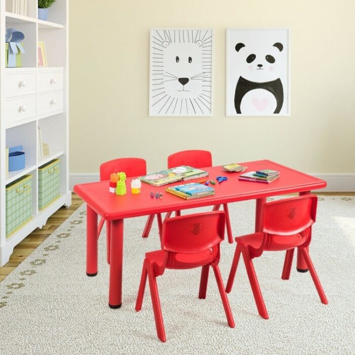 4-pack Kids Plastic Stackable Classroom Chairs - Image 2