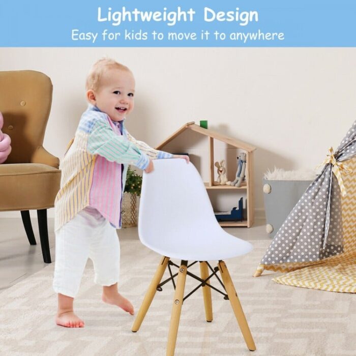 Kid's Modern Dining Table Set with 2 Armless Chairs - Image 6