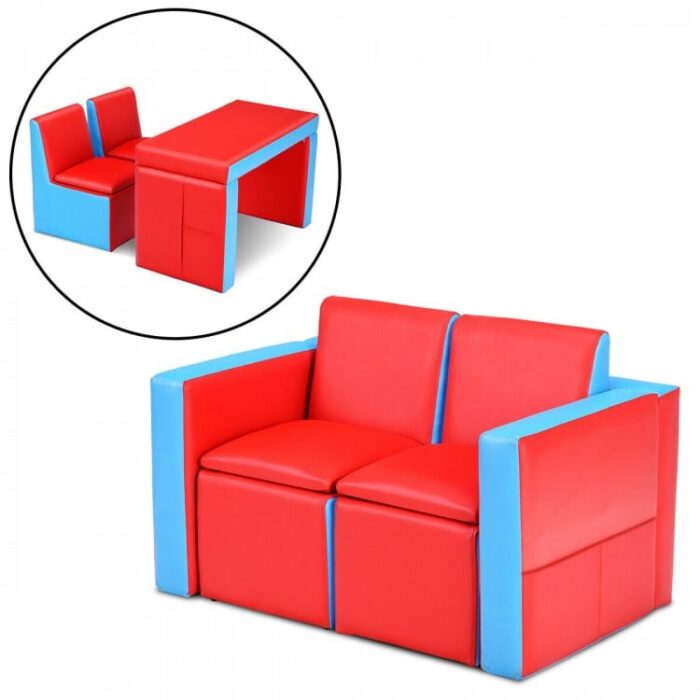 Multi-functional Kids Play Sofa and Table Chair Set