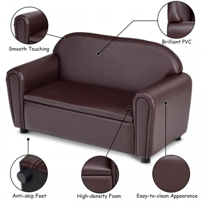 Kids Sofa Armrest Chair with Storage Function - Image 7
