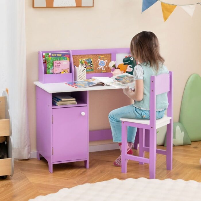 Kids Table and Chair Set for Arts, Crafts, Homework, Home School - Image 3