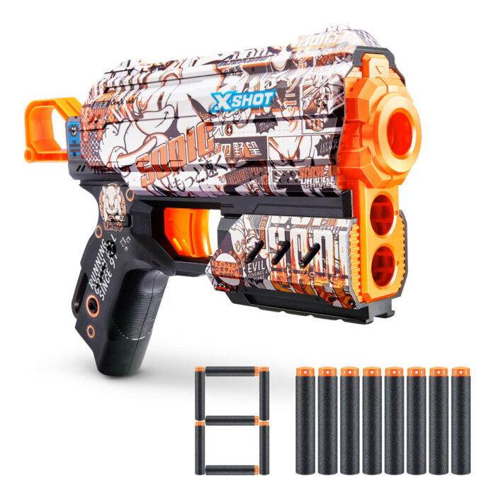 Zuru X-Shot Skins Flux Blaster Mega Sonic Skin - Retro - Image 2