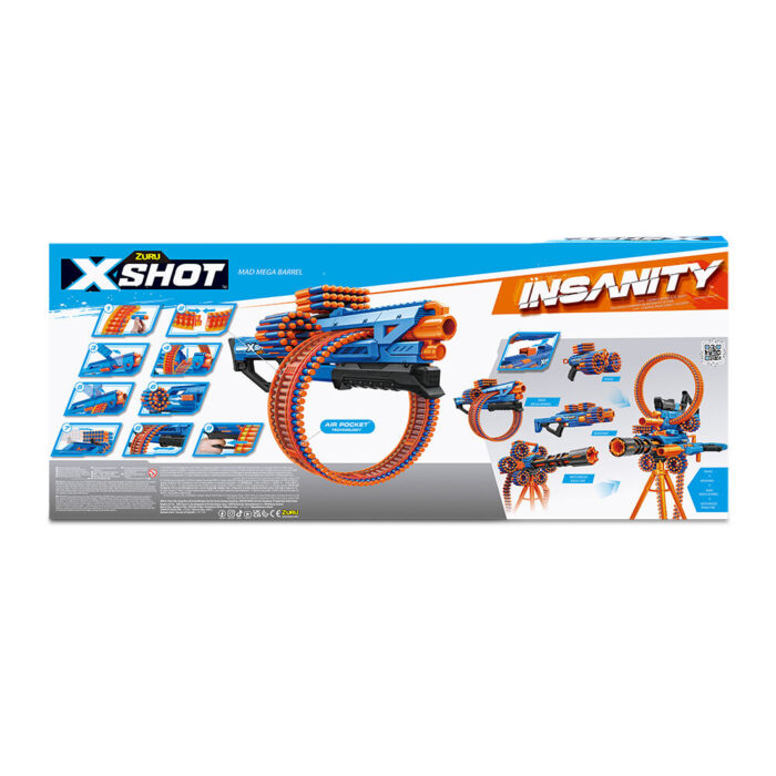 X-Shot Insanity Mad Mega Barrel (72 Darts) by ZURU - Image 4