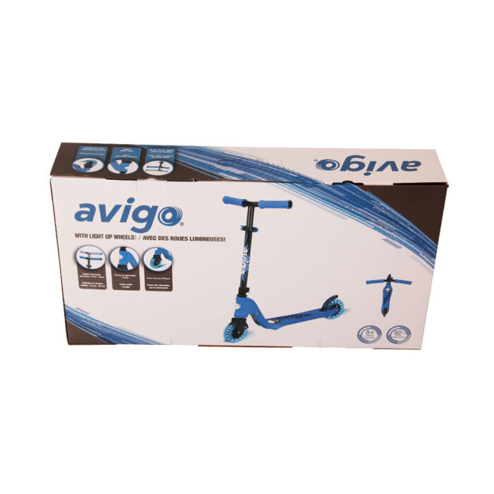 Avigo Kick Scooter With Light Up Wheels - Blue - Image 3