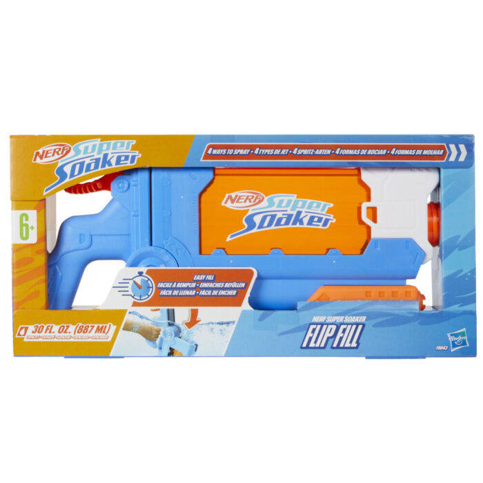 Nerf Super Soaker Flip Fill Water Blaster, 4 Spray Styles, Fast Fill, 30 Fluid Ounce Tank, Water Toys - Image 2