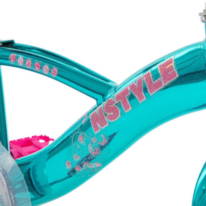 Huffy N Style, 16-inch Bike Teal Chrome and Pink - Image 6