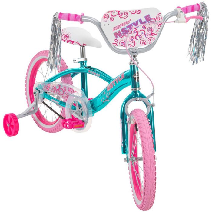 Huffy N Style, 16-inch Bike Teal Chrome and Pink - Image 7