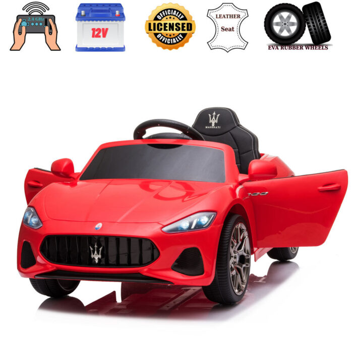 KIDSVIP 12V Maserati Gran Cabrio W/ RC - Red - English Edition