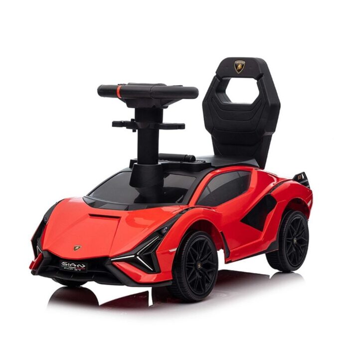 KidsVip Lamborghini Sian Pushcar / Stroller- Red - English Edition - Image 2