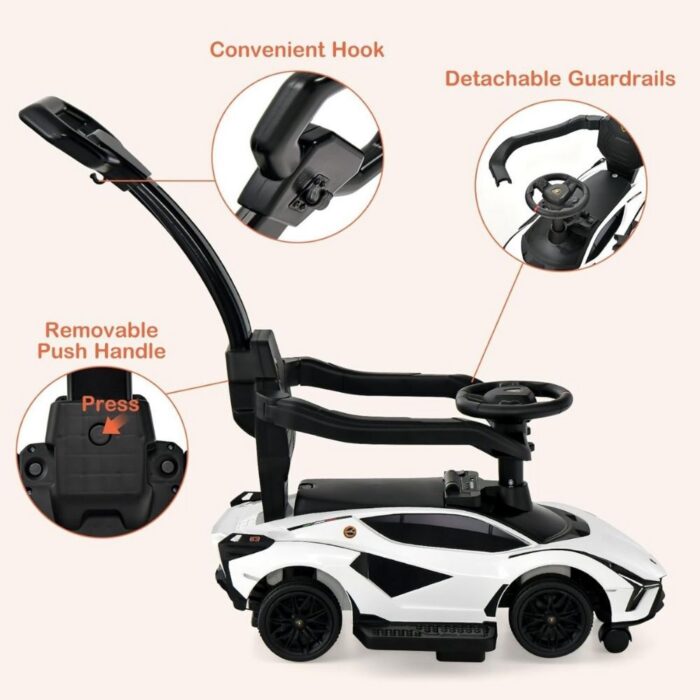 KidsVip Lamborghini Sian Pushcar / Stroller- Red - English Edition - Image 5