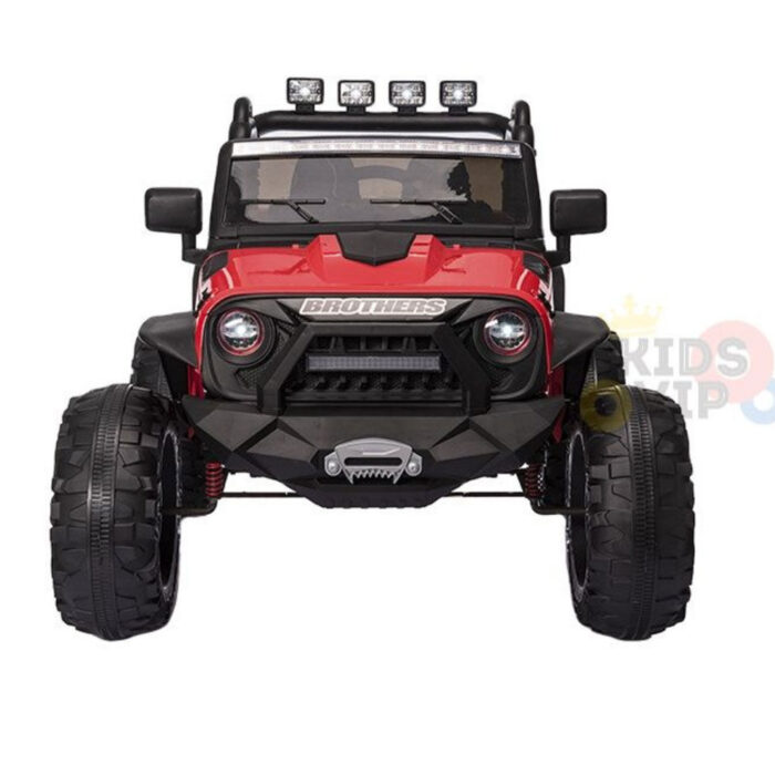 KidsVip 24V Kids EVA Big Wheels Edition Kids Ride On Truck w/Remote Control - Red - English Edition - Image 2