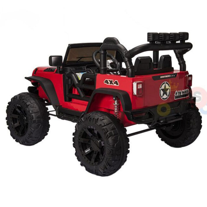 KidsVip 24V Kids EVA Big Wheels Edition Kids Ride On Truck w/Remote Control - Red - English Edition - Image 3