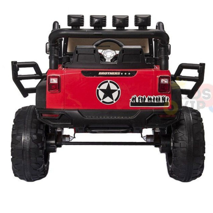 KidsVip 24V Kids EVA Big Wheels Edition Kids Ride On Truck w/Remote Control - Red - English Edition - Image 4