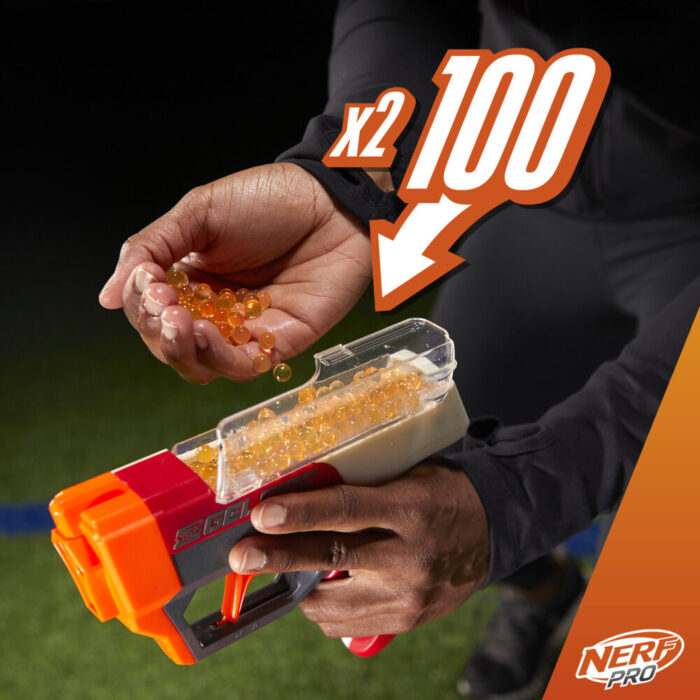 Nerf Pro Gelfire Dual Wield Pack, 2 Blasters, No-Prime Firing, 5000 Gelfire Rounds, 2x 100 Round Integrated Hoppers, 2 Eyewear - Image 7