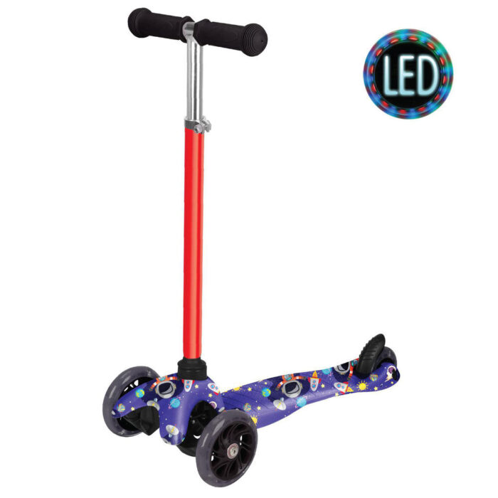 Rugged Racers Kids Scooter With Spaceship Print Design - Image 2