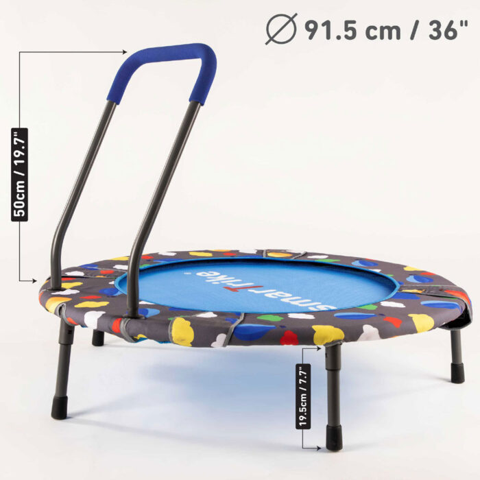 smarTrike Indoor Toddler Trampoline with Handle, Ball Pit - 100 Balls Included - Image 3