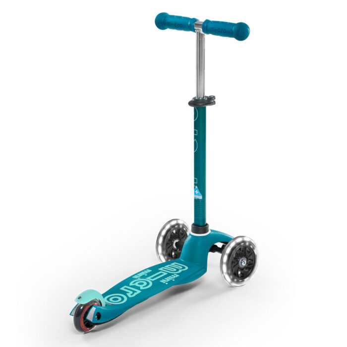 Micro Scooters Mini Micro Deluxe Led Kickboard Aqua - Image 2