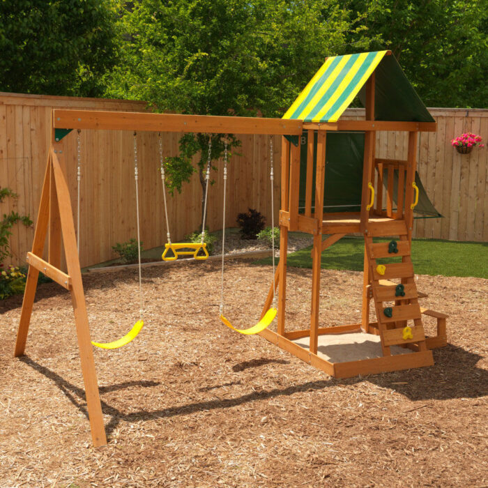 KidKraft Spring Meadow Wooden Swing Set - Image 6