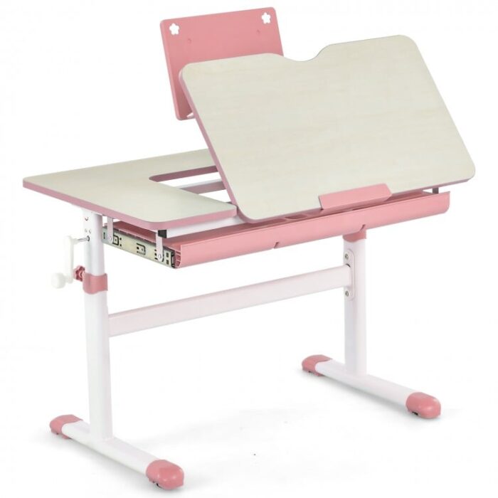 Height-Adjustable Kids Desk with Tilt Desktop and Book Stand - Image 8